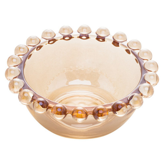 Conjunto de 4 Bowls de Cristal Pearl Âmbar 9cm X 4cm - WOLFF