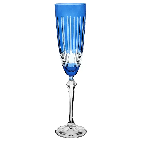 Taça para Champanhe Azul em Cristal Elizabeth 200ml - BOHEMIA