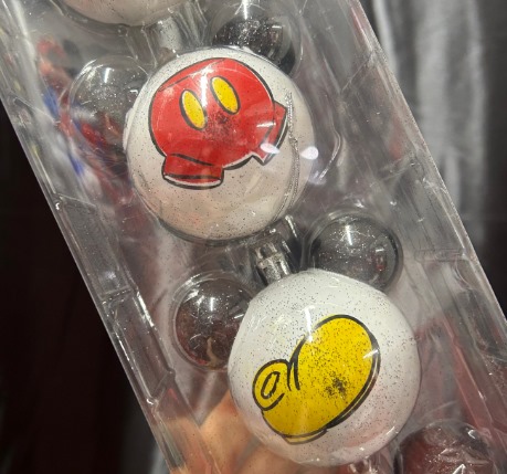 Conjunto de 6 Bolas Orelha de Mickey - 6 cm