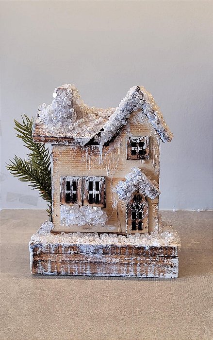 Adorno de Natal Casa com Cerca - 13X16X15CM