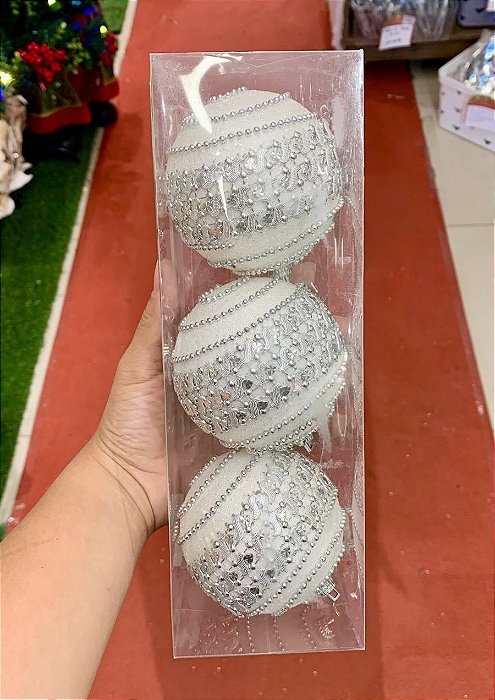 Kit Bola Cravejada 3 Peças - 8cm