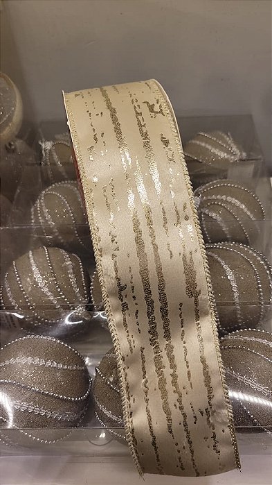 Fita Flocos de Neve 6,3cm x 9m Decorativa