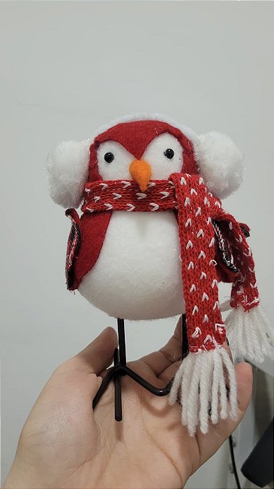 Pássaro Vermelho Decorativo 17 cm Natal