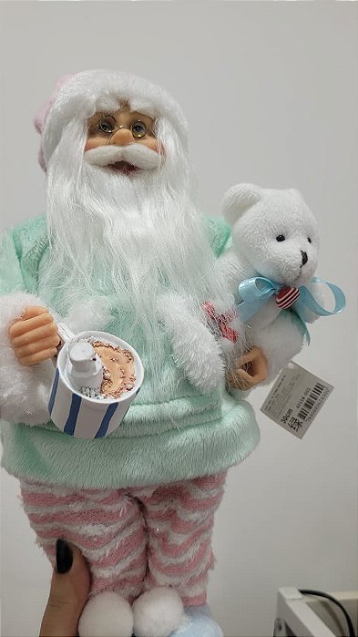 Papai Noel Candy Color 30cm Enfeite Natal