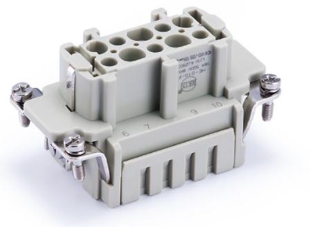 WHE-010-F INSERTO FEMEA PARAFUSO 10 POLOS + TERRA
