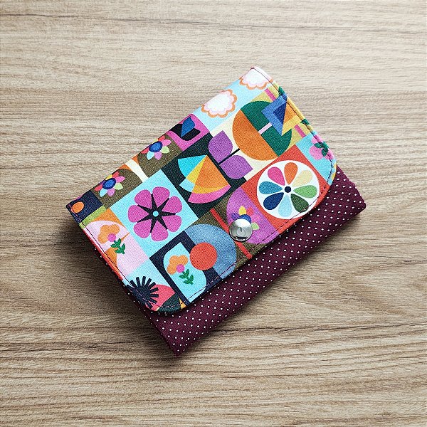 Carteira sanfonada florita