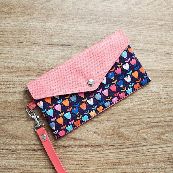 Carteira de mão tulipas