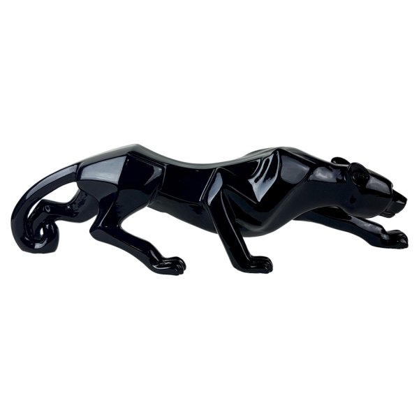 Pantera Negra Escultura Geométrica Com 65 Cm De Comprimento Pantera Negra Escultura Geométrica Com 65 Cm De Comprimento