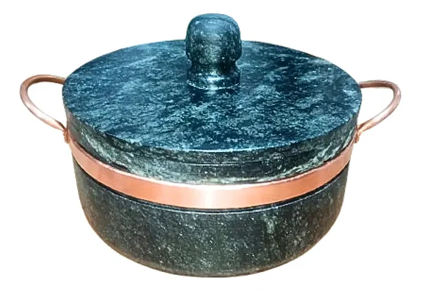 Panela De Pedra Curada Artesanal Antiaderente Pronta P/ Uso