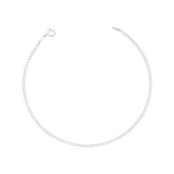 Pulseira Masculina Grumet Elo Duplo 2mm Prata 925 Legítima