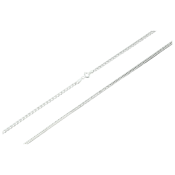 Corrente Masculina Grumet Dupla 3mm 60cm Prata 925 Legítima