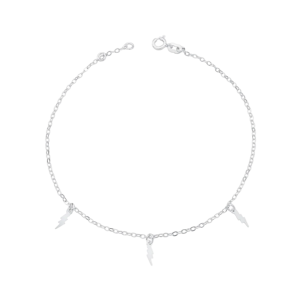 Pulseira Feminina Raio Prata 925 Legítima