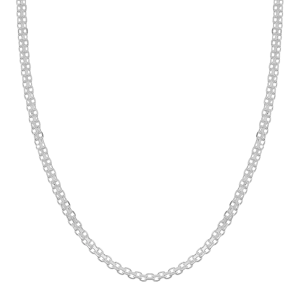 Corrente Feminina Chocker Esteira Prata 925 Legítima