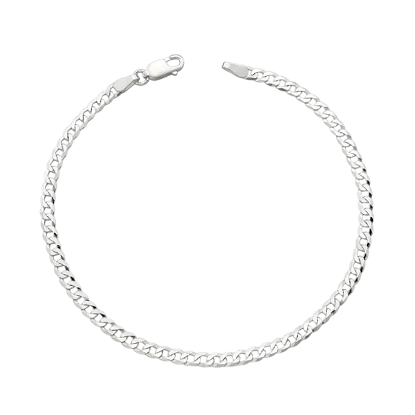 Pulseira Masculina Grumet 4mm Prata 925 Legítima