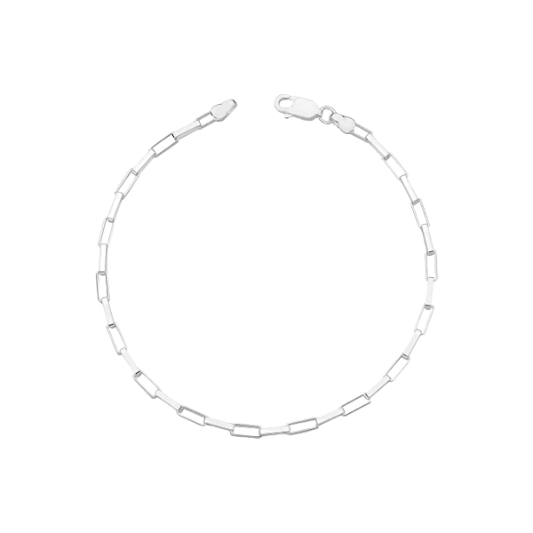 Pulseira Masculina Veneziana Longa F035 Prata 925 Legítima