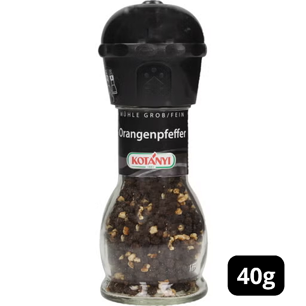 Tempero Kotányi Orange Pepper, com moedor duplo - 40g