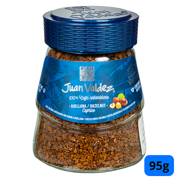 Café Juan Valdez Solúvel Liofilizado Sabor Avelã – 95g