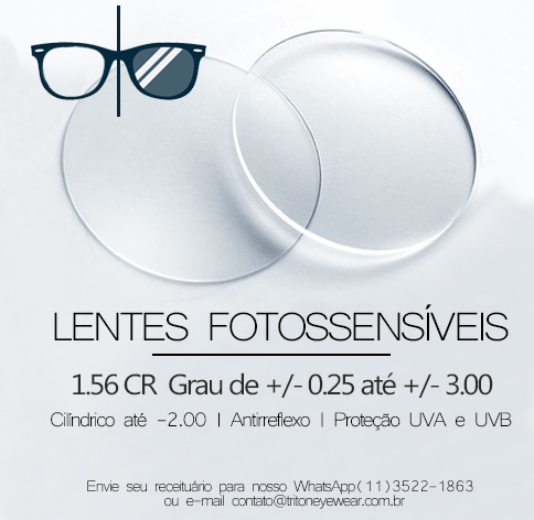 PAR DE LENTES DE GRAU FOTOSSENSÍVEL: -3,00 MIOPIA / -2,00 ASTIGMATISMO / +3,00 HIPERMETROPIA