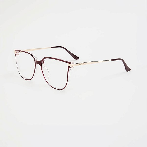 ÓCULOS DE GRAU TRITON EYEWEAR QUADRADO ACETATO VINHO