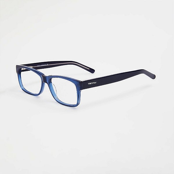 ÓCULOS DE GRAU TRITON EYEWEAR RETANGULAR ACETATO AZUL