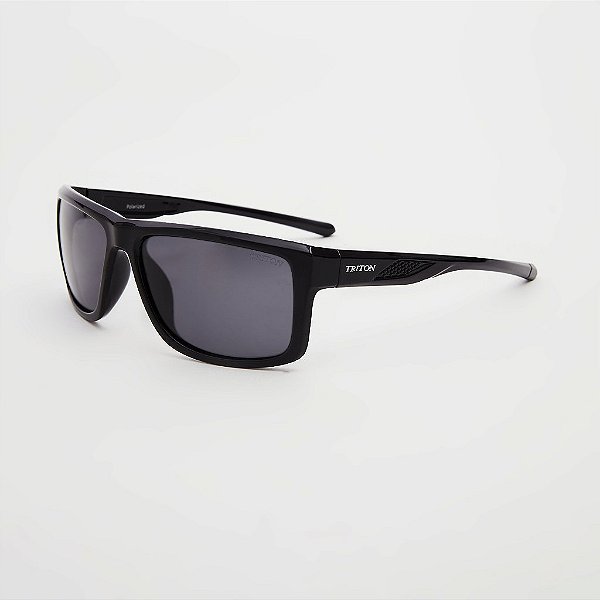 ÓCULOS DE SOL TRITON EYEWEAR POLARIZADO ESPORTIVO ACETATO PRETO