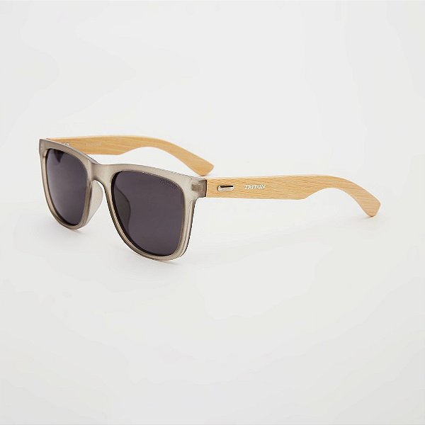 ÓCULOS DE SOL TRITON EYEWEAR POLARIZADO QUADRADO ACETATO CINZA