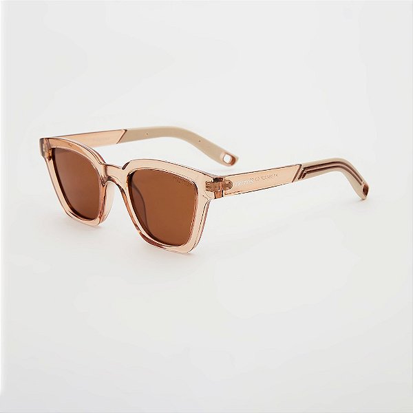 ÓCULOS DE SOL TRITON EYEWEAR POLARIZADO QUADRADO ACETATO NUDE