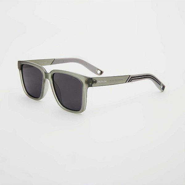 ÓCULOS DE SOL TRITON EYEWEAR POLARIZADO QUADRADO ACETATO CINZA