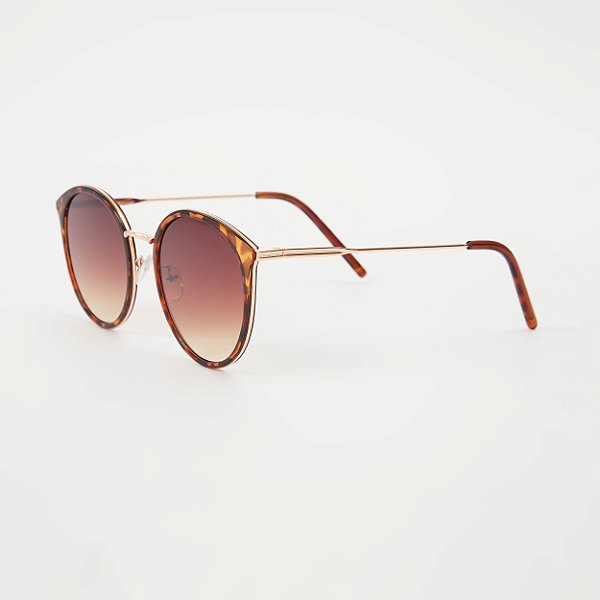 ÓCULOS DE SOL TRITON EYEWEAR REDONDO METAL TARTARUGA