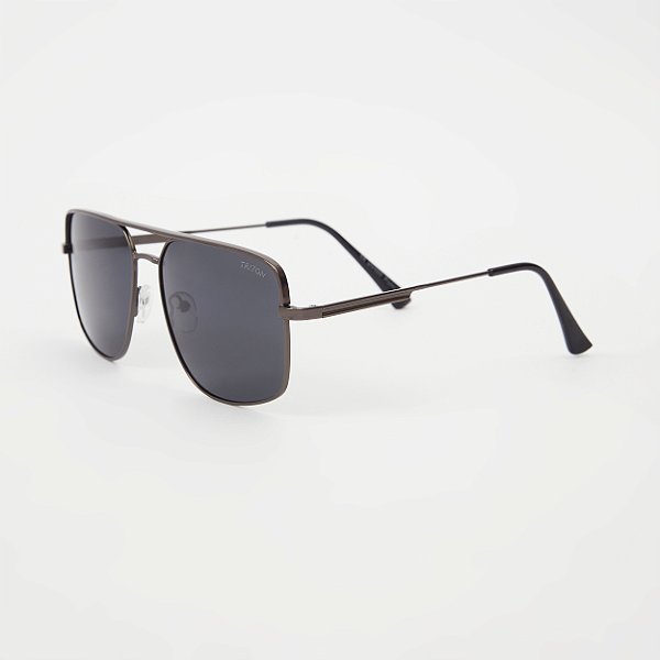 ÓCULOS DE SOL TRITON EYEWEAR POLARIZADO QUADRADO METAL GRAFITE