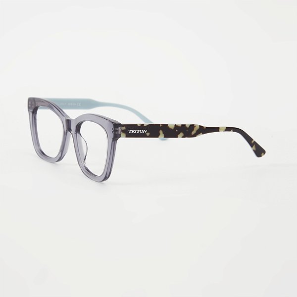 ÓCULOS DE GRAU TRITON EYEWEAR GATINHO ACETATO CINZA