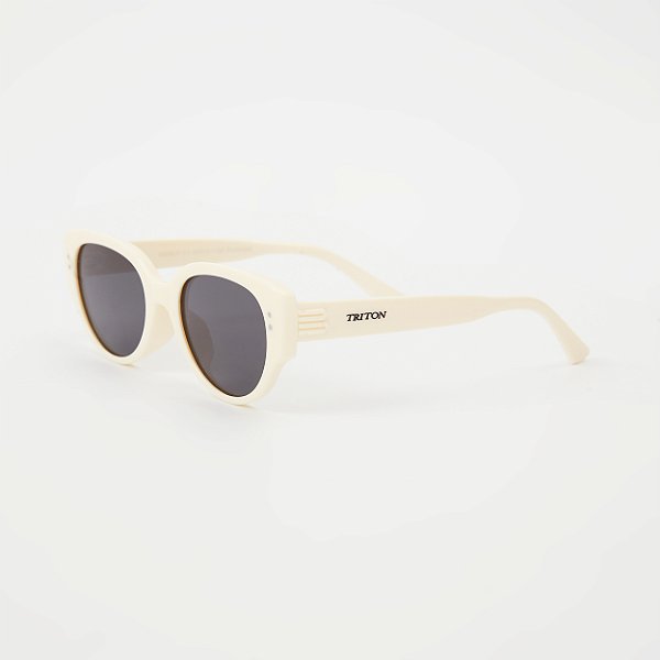ÓCULOS DE SOL TRITON EYEWEAR INFANTIL GATINHO ACETATO OFF WHITE