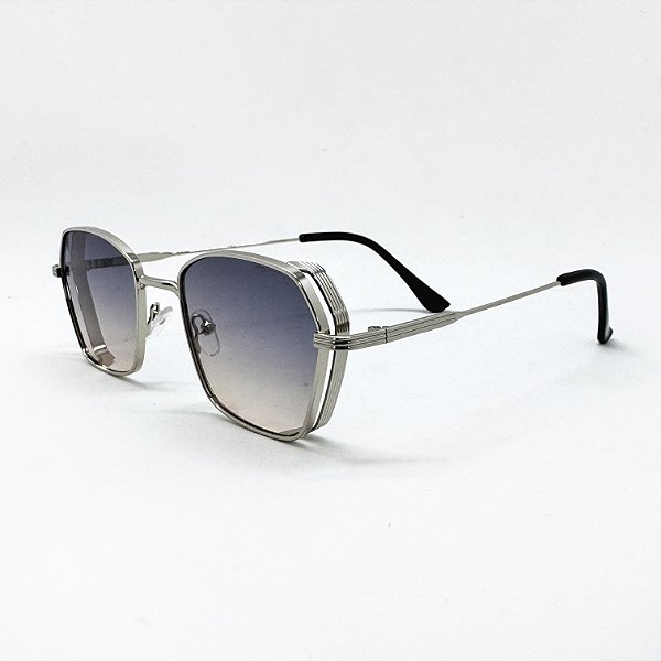 ÓCULOS DE SOL TRITON EYEWEAR QUADRADO METAL PRATA