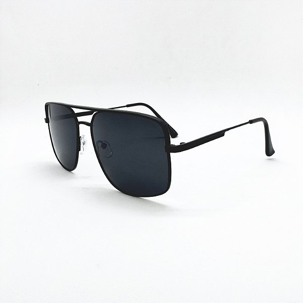 ÓCULOS DE SOL TRITON EYEWEAR POLARIZADO QUADRADO METAL PRETO