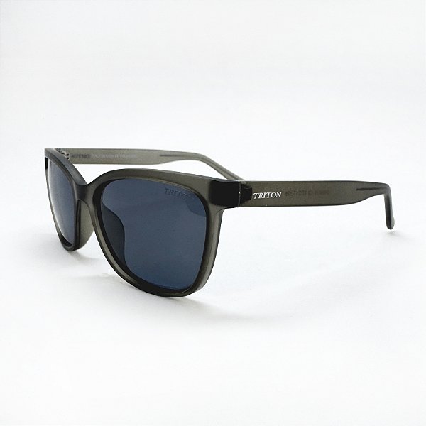 ÓCULOS DE SOL TRITON EYEWEAR POLARIZADO QUADRADO ACETATO CINZA