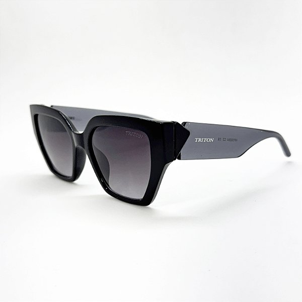 ÓCULOS DE SOL TRITON EYEWEAR GATINHO ACETATO PRETO