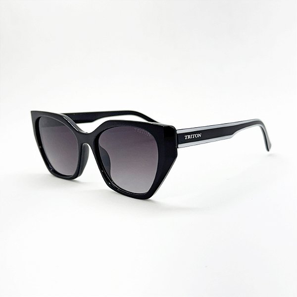 ÓCULOS DE SOL TRITON EYEWEAR GATINHO ACETATO PRETO
