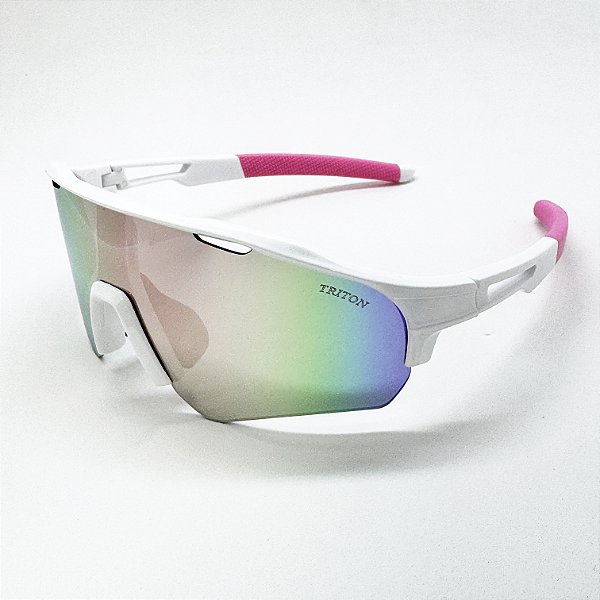 ÓCULOS DE SOL TRITON EYEWEAR ESPORTIVO ACETATO BRANCO
