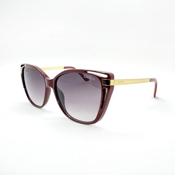 ÓCULOS DE SOL TRITON EYEWEAR GATINHO ACETATO VERMELHO