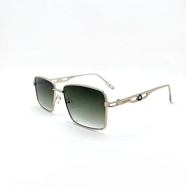 ÓCULOS DE SOL TRITON EYEWEAR QUADRADO METAL DOURADO