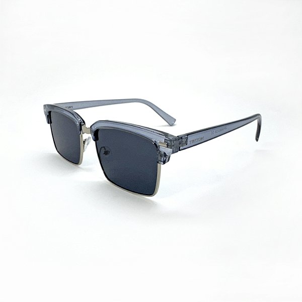 ÓCULOS DE SOL TRITON EYEWEAR QUADRADO METAL E ACETATO AZUL