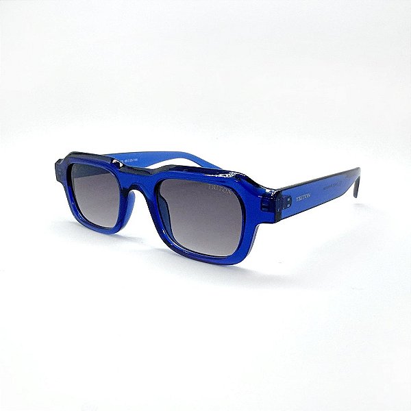 ÓCULOS DE SOL TRITON EYEWEAR QUADRADO ACETATO AZUL
