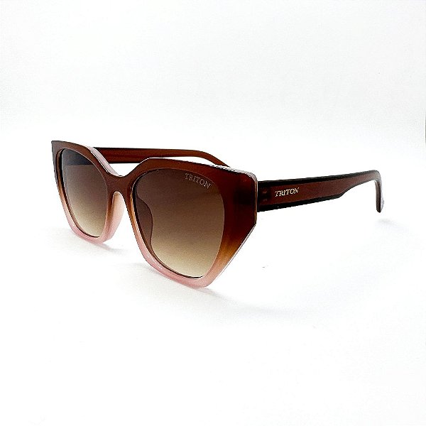 ÓCULOS DE SOL TRITON EYEWEAR GATINHO ACETATO MARROM