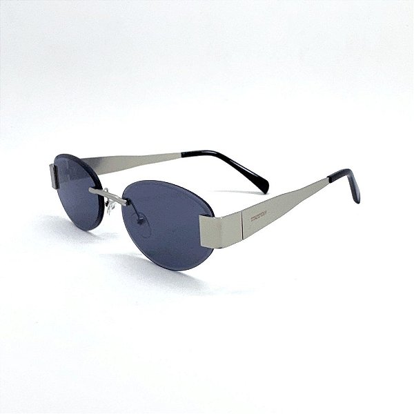 ÓCULOS DE SOL TRITON EYEWEAR OVAL METAL PRATA