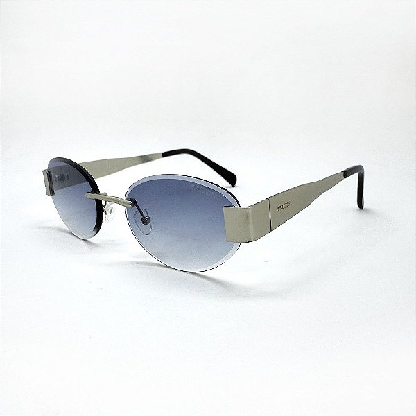 ÓCULOS DE SOL TRITON EYEWEAR OVAL METAL PRATA