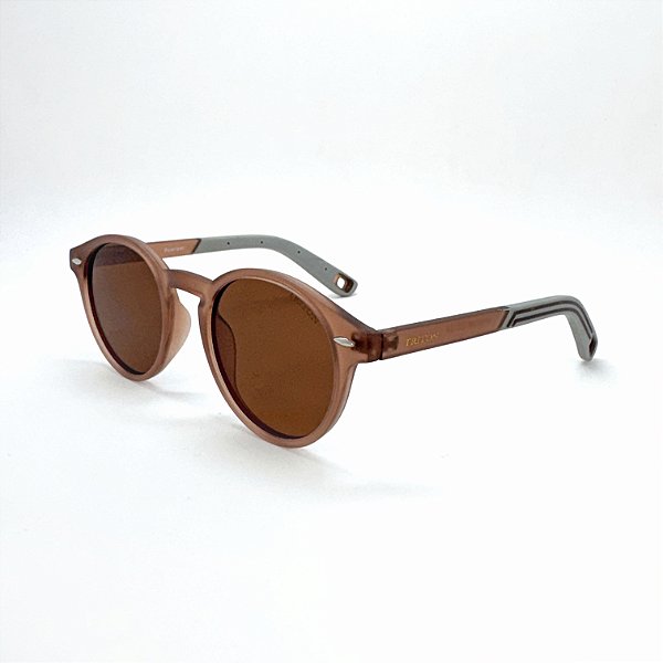 ÓCULOS DE SOL TRITON EYEWEAR POLARIZADO REDONDO ACETATO MARROM