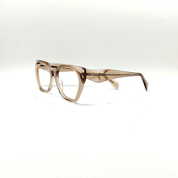 ÓCULOS DE GRAU TRITON EYEWEAR GATINHO ACETATO BEGE