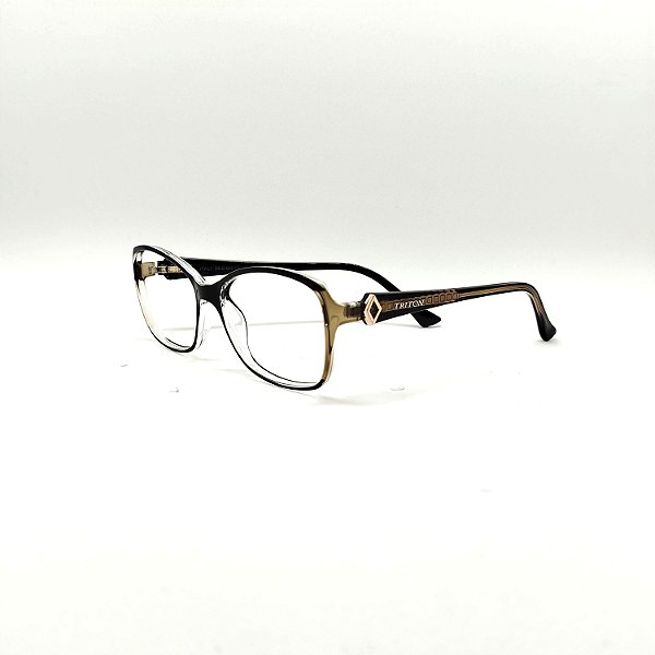 ÓCULOS DE GRAU TRITON EYEWEAR QUADRADO ACETATO PRETO