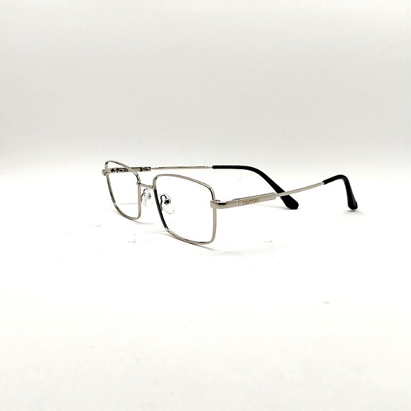ÓCULOS DE GRAU TRITON EYEWEAR RETANGULAR METAL PRATA