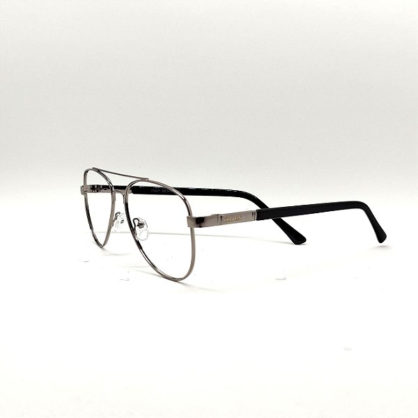 ÓCULOS DE GRAU TRITON EYEWEAR AVIADOR METAL PRATA